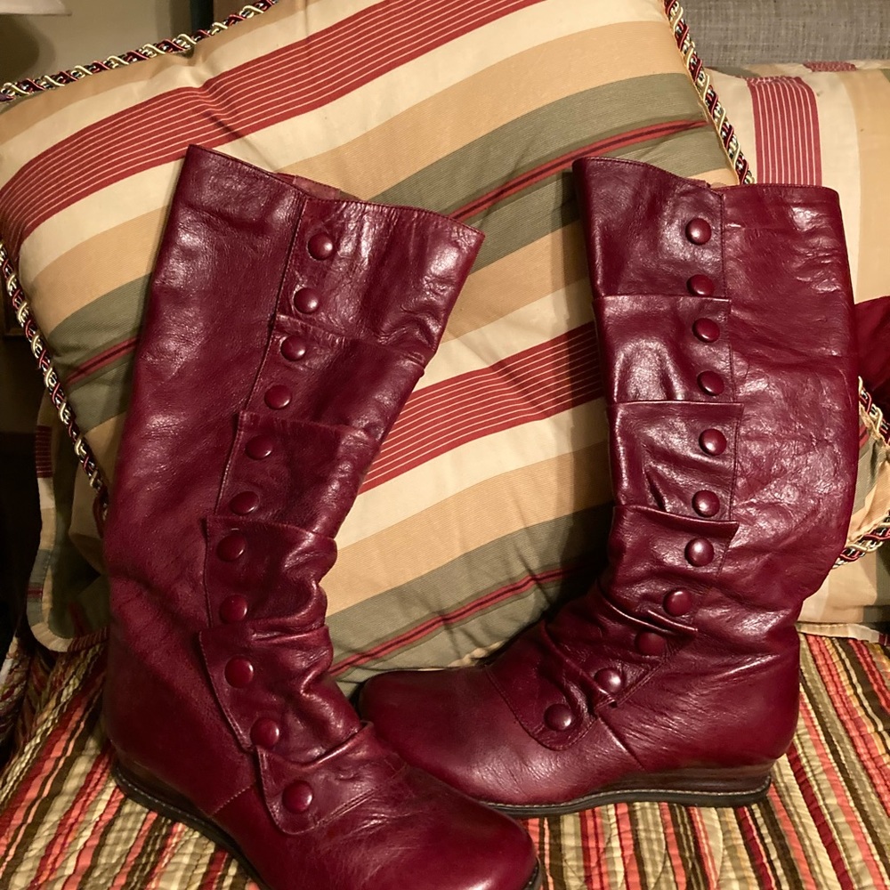 Miz Mooz tall red boots
